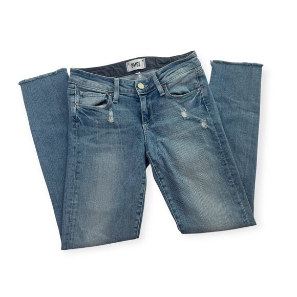 PAIGE Denim - PAIGE Skyline Ankle Peg Jeans Distressed Hem